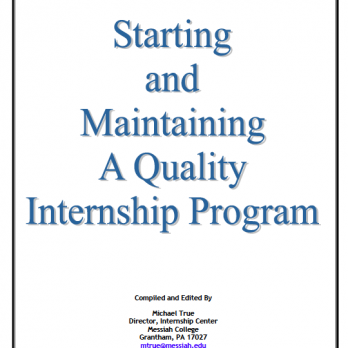 Starting Internship Program title page