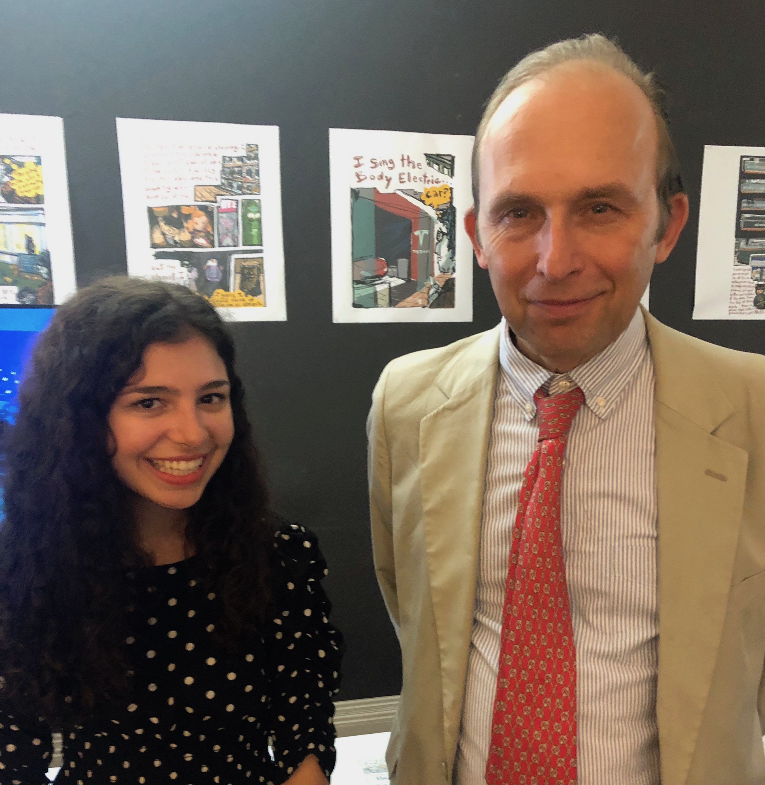 Distingushed Professor Ted Widmer with student Carina D'Urso '22