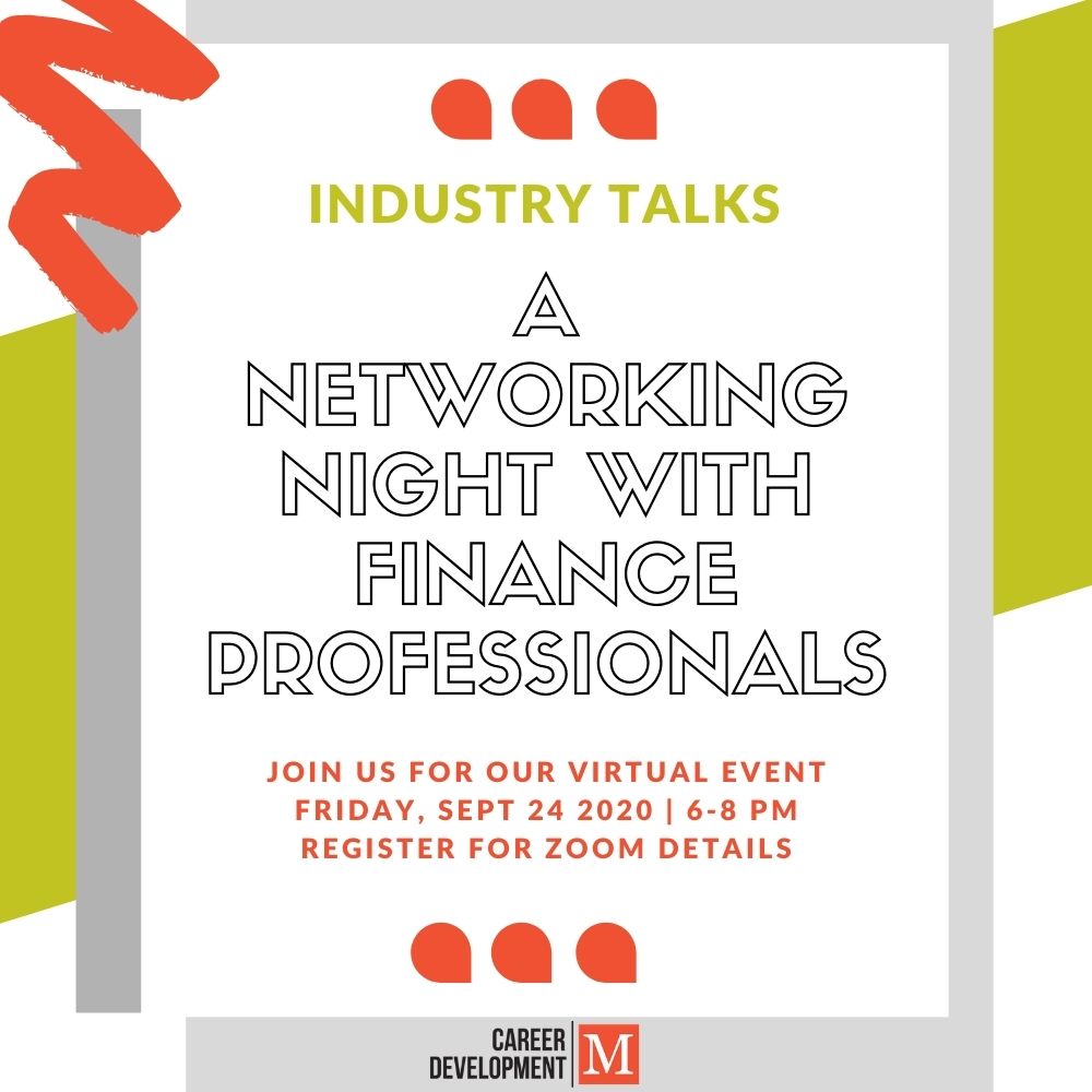 Industry Talks: A Networking Night With Finance Professionals